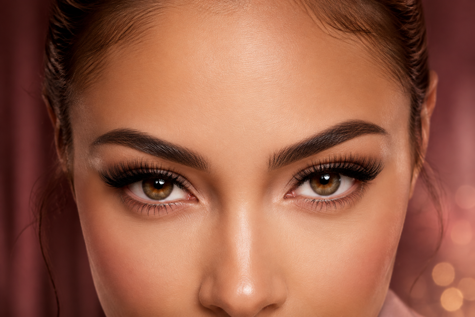 Elegant close-up of professionally styled eyelash extensions